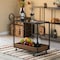 Vintiquewise Metal Wine Bar Serving Cart with Rolling Wheels and Handles for Dining, Living room or Entryway QI004277 - alternate 5